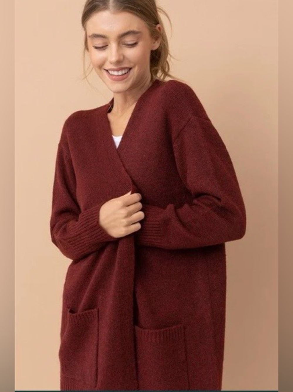 Cielo Open Front Mossy Cardigan Size XL Fall Soft Cozy